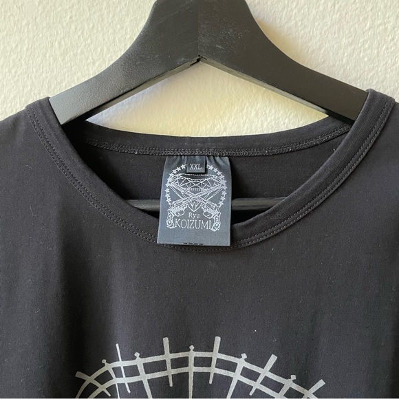 RYU KOIZUMI Black Crystal Wolf & Skull T-Shirt XXL - Picture 5 of 5